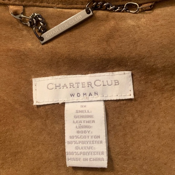 Women’s Charter Club Genuine Leather Jacket! - Picture 7 of 11